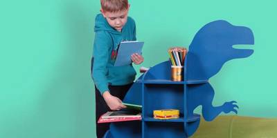 Детская полка динозавр