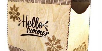 Подарочная сумочка из фанеры на 8 марта