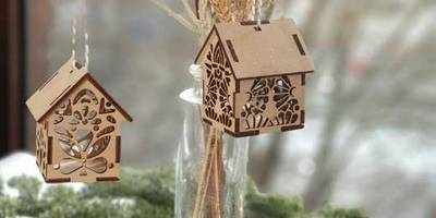 Декоративные подвески - домики