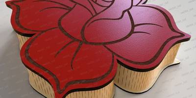 Упаковка для подарка на 8 марта роза