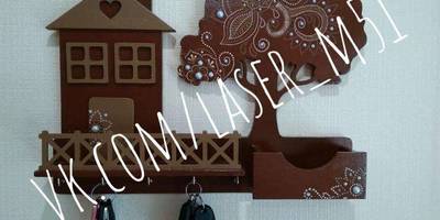 Ключница ключница с домиком и деревом 98