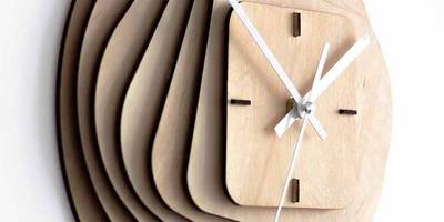 Layered wood clock 3mm birch plywood with 3mm space cdr