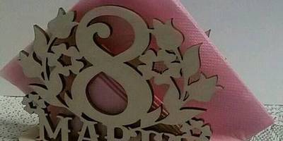 8 марта салфетница из фанеры 4мм