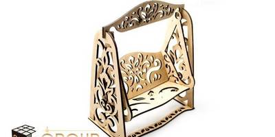 Кукольная мебель - качели ажурные