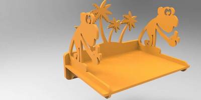 Детская полка обезьяны