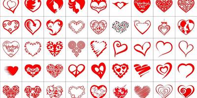 Набор сердец для гравировки на 8 марта