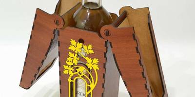 Коробка для бутылки узорная 4