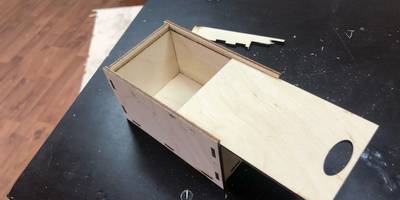 Шкатулка plywood box with sliding lid