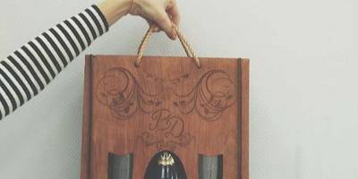 Коробка-пакет под шампанское