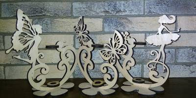 Подставка для колбы с цветком фея