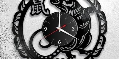 Часы мышь с орнаментом