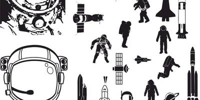 Космонавты vector art cdr