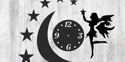 Часы композиция с феей и звездами