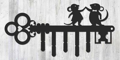 Ключница Ключ с мышками 89