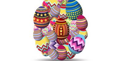 Орнамент из яиц на Пасху