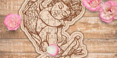 Макет для лазерной резки пазл Ангелок