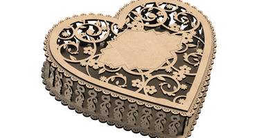 Шкатулка сердечко 250мм