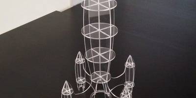 Rocket 3mm plexiglass dxf