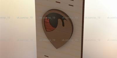 Коробка для вина треугольная