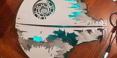 Death star 3d model ai