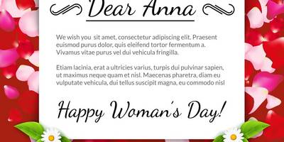 Принт международный женский день открытка