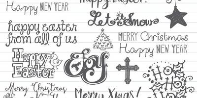 Рукописные надписи на Пасху