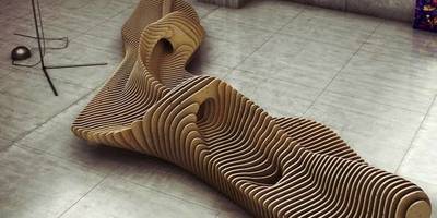 Чертёж параметрической скамейки