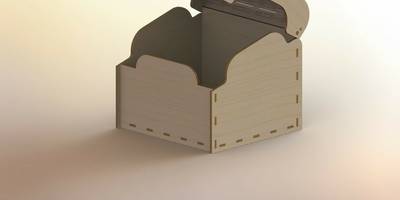 Коробочка с откидной крышкой