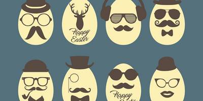 Яйца в шляпах на Пасху