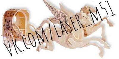 Сборная модель Кареты с лошадьми 112