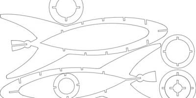 Ракета 3d model dxf