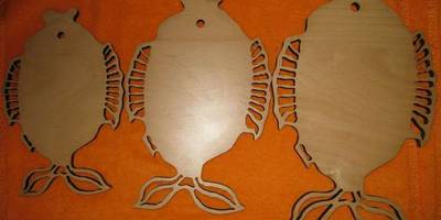 Разделочная доска рыба