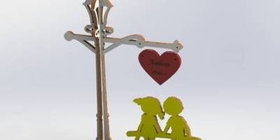 8 марта влюбленные под фонарем