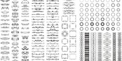 Набор винтажных орнаментов для 8 марта