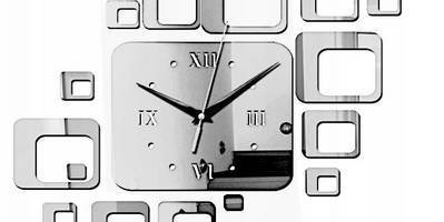 Часы настенная композиция квадраты