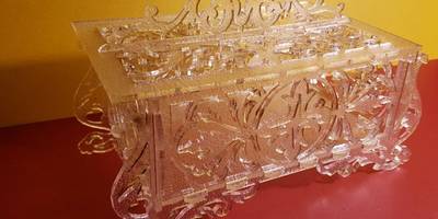 Шкатулка ажурная акриловая