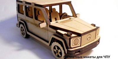 Сборная модель джипа Mercedes 40