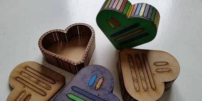 8 марта коробка сердце