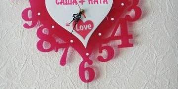 Часы набор сердечек