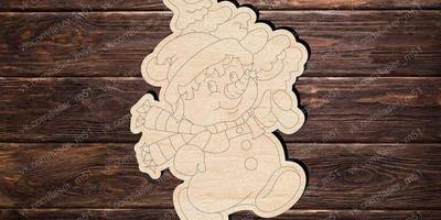 Снеговик с елкой 187