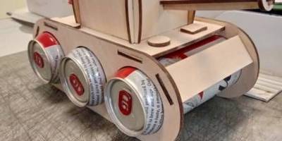 Танк под пиво из фанеры