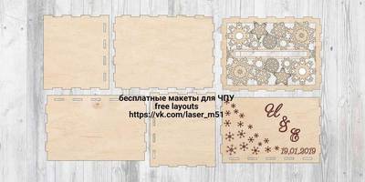 Шкатулка свадебная казна снежинки