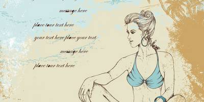 Девушка в тропичском раю