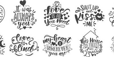 Романтические надписи про любовь