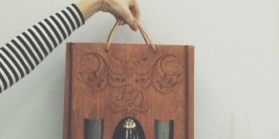 Коробка-пакет под шампанское