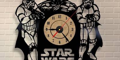 Star wars darth vader wall clock and storm troopers cdr