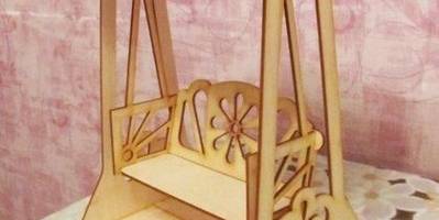 Кукольная мебель - качели с навесом