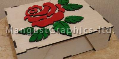 Коробка с розой. 3,7 мм