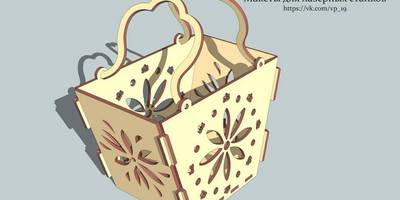 8 марта корзинка для цветов сборная