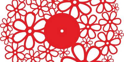 Часы орнамент цветы